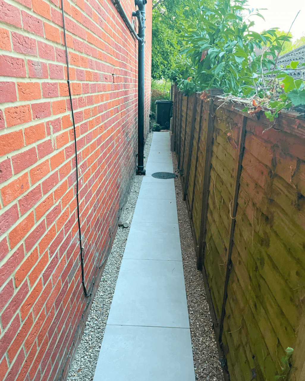 New patio install with raised levels in Wokingham