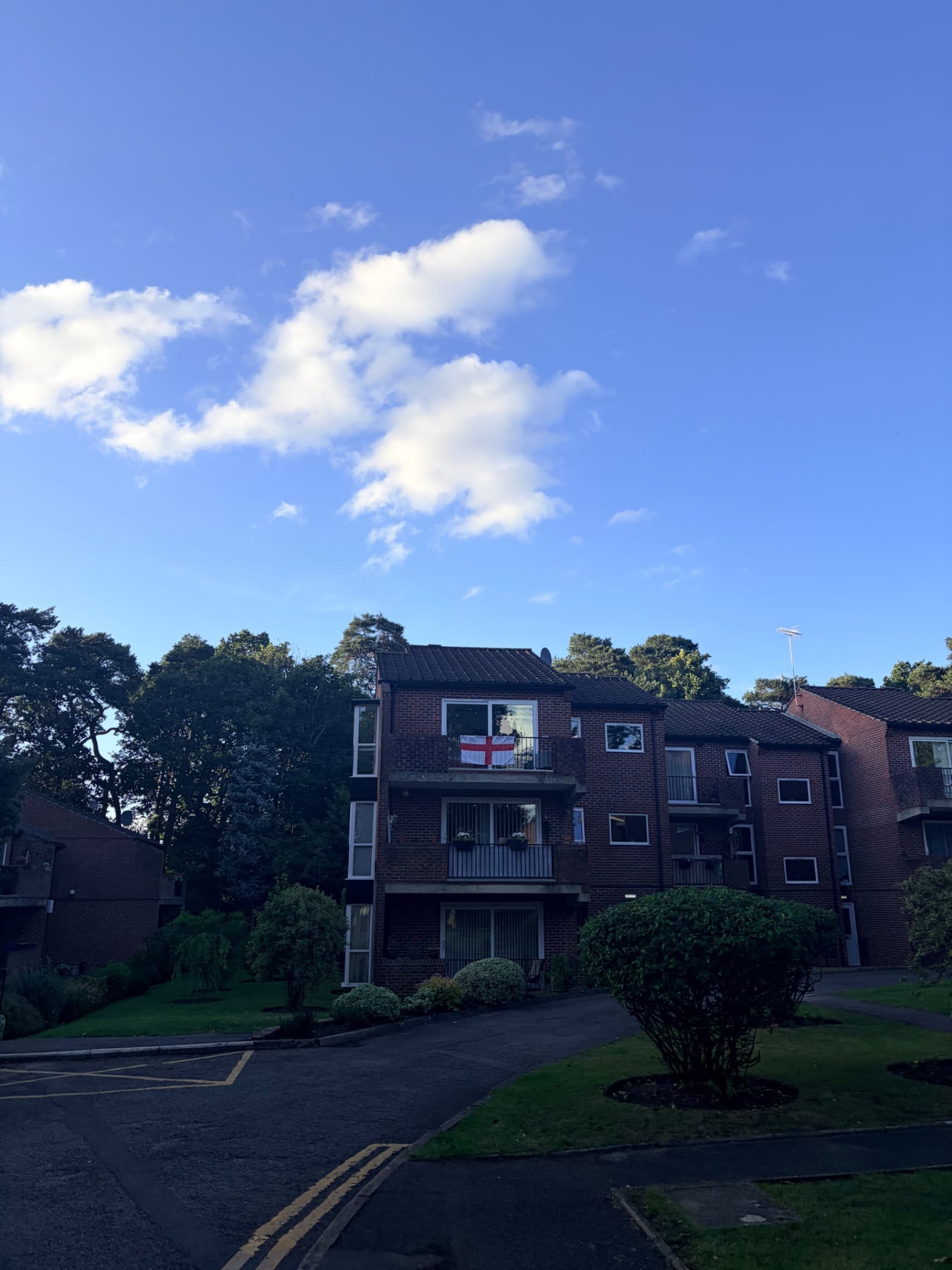 This residential block in Wokingham has had a fresh new roof installed, giving it a smart, updated appearance that'll keep it weathertight for years to come. You can see the new dark tiles sitting nicely across the building, completing what's been a solid upgrade to the property's exterior.